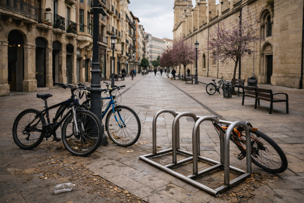 Moverse en bici sí, aparcarla no